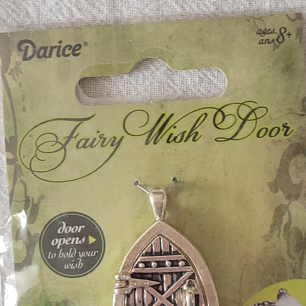 Darice Silver Fairy Wish Door Pendant